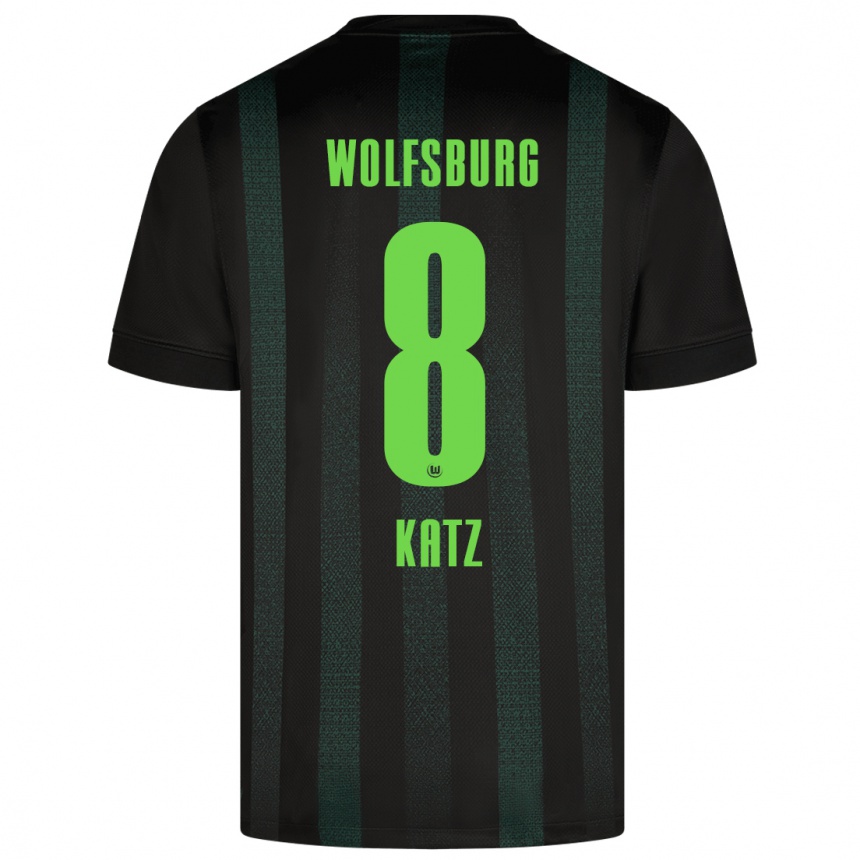 Niño Fútbol Camiseta Bruno Katz #8 Verde Oscuro 2ª Equipación 2024/25 México