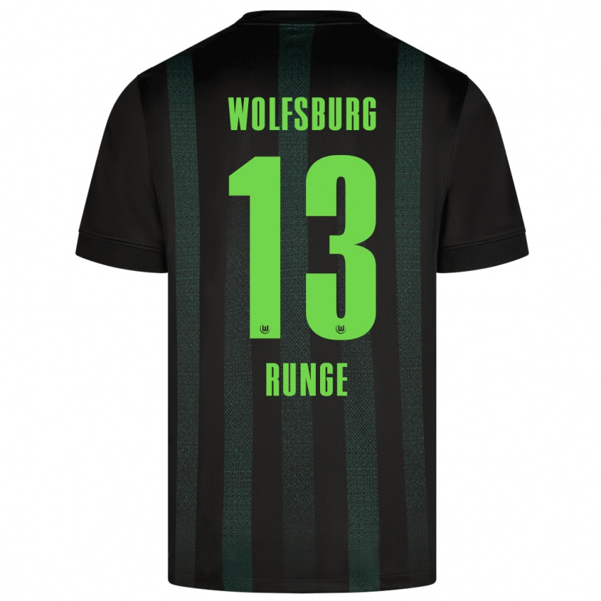 Niño Fútbol Camiseta Mads Runge #13 Verde Oscuro 2ª Equipación 2024/25 México