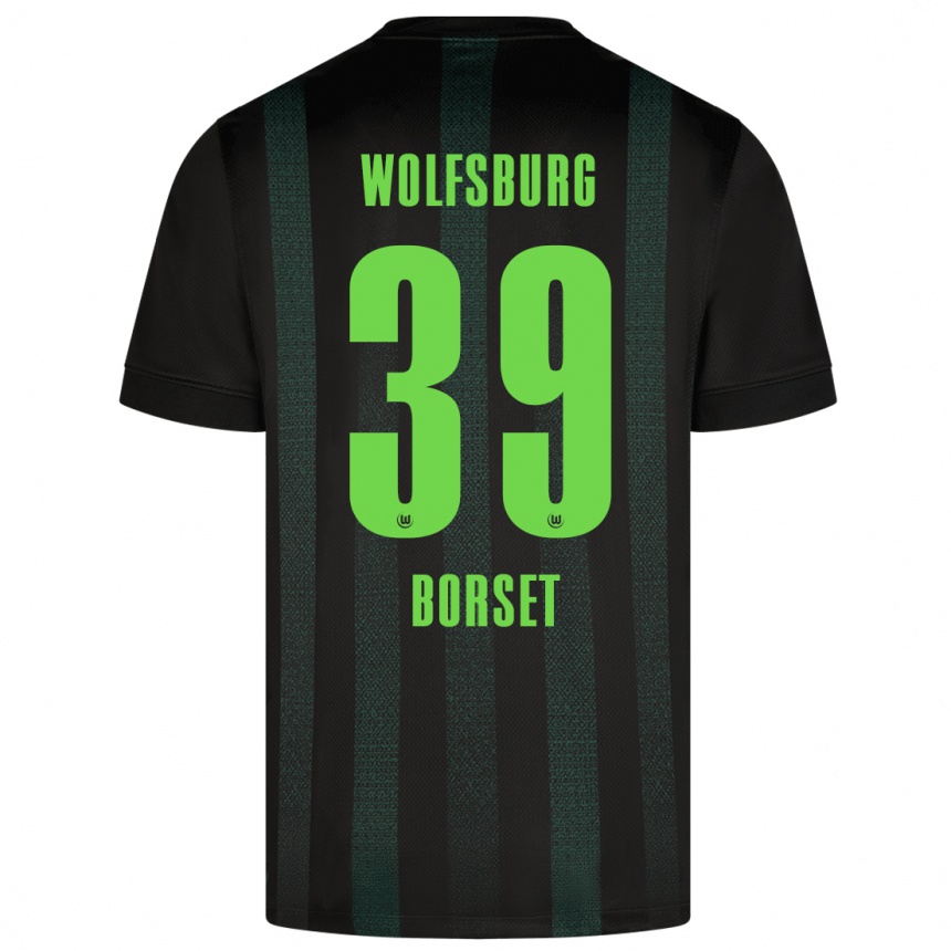 Niño Fútbol Camiseta Anders Rønne Børset #39 Verde Oscuro 2ª Equipación 2024/25 México