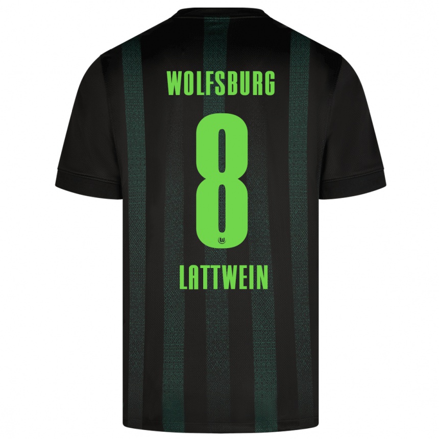 Niño Fútbol Camiseta Lena Lattwein #8 Verde Oscuro 2ª Equipación 2024/25 México