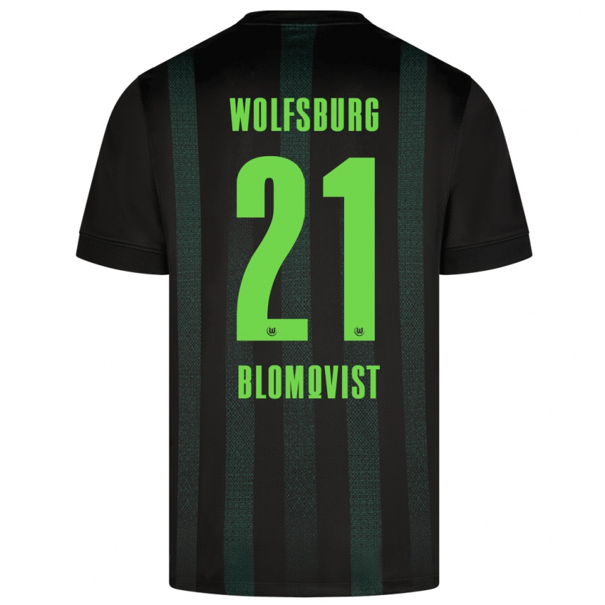 Niño Fútbol Camiseta Rebecka Blomqvist #21 Verde Oscuro 2ª Equipación 2024/25 México