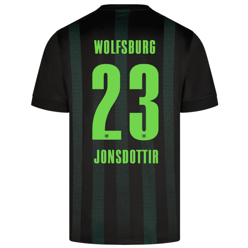 Niño Fútbol Camiseta Sveindís Jane Jónsdóttir #23 Verde Oscuro 2ª Equipación 2024/25 México