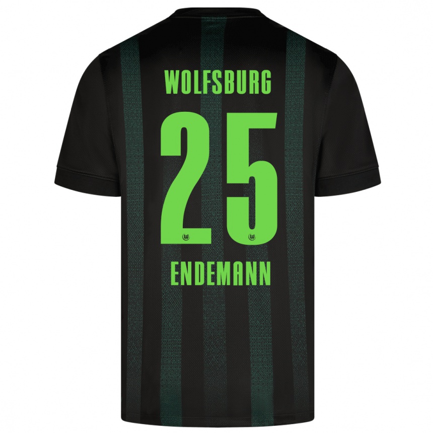 Niño Fútbol Camiseta Vivien Endemann #25 Verde Oscuro 2ª Equipación 2024/25 México