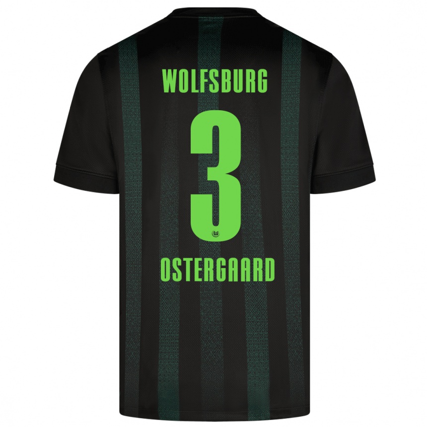 Niño Fútbol Camiseta Christian Östergaard #3 Verde Oscuro 2ª Equipación 2024/25 México