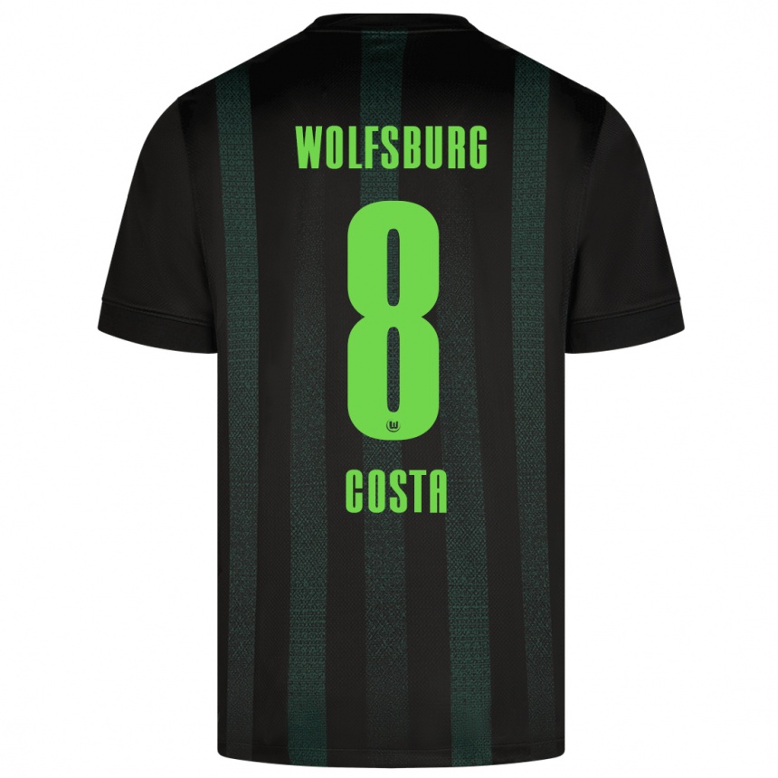 Niño Fútbol Camiseta Jesse Costa #8 Verde Oscuro 2ª Equipación 2024/25 México