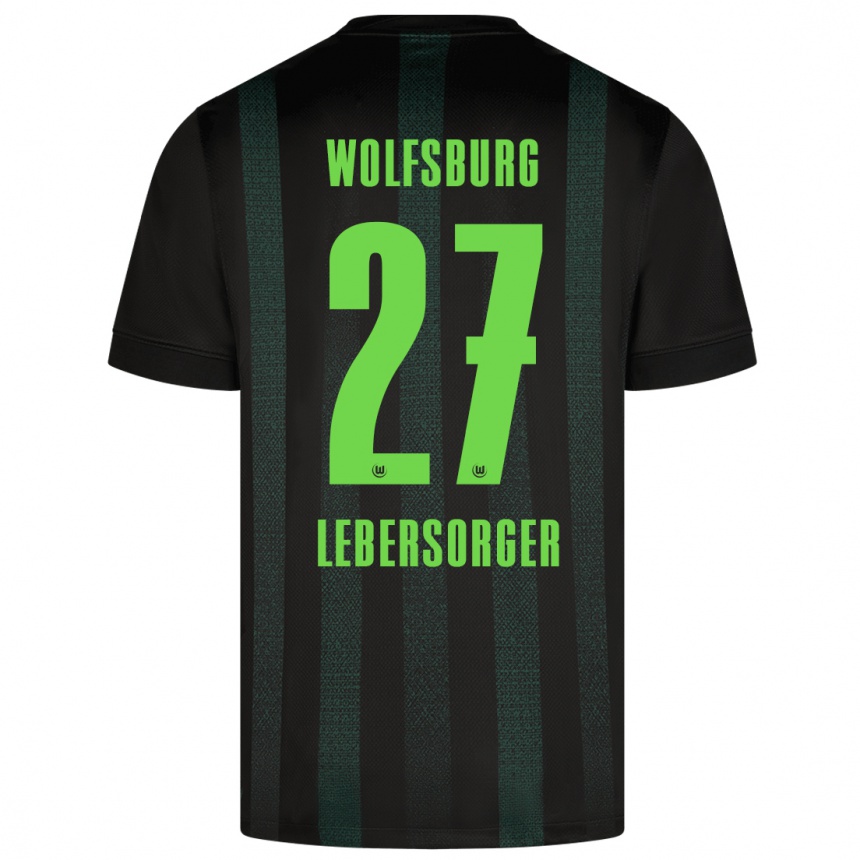 Niño Fútbol Camiseta Kevin Lebersorger #27 Verde Oscuro 2ª Equipación 2024/25 México