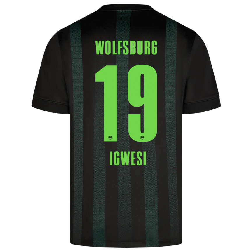 Niño Fútbol Camiseta Tyrese Igwesi #19 Verde Oscuro 2ª Equipación 2024/25 México