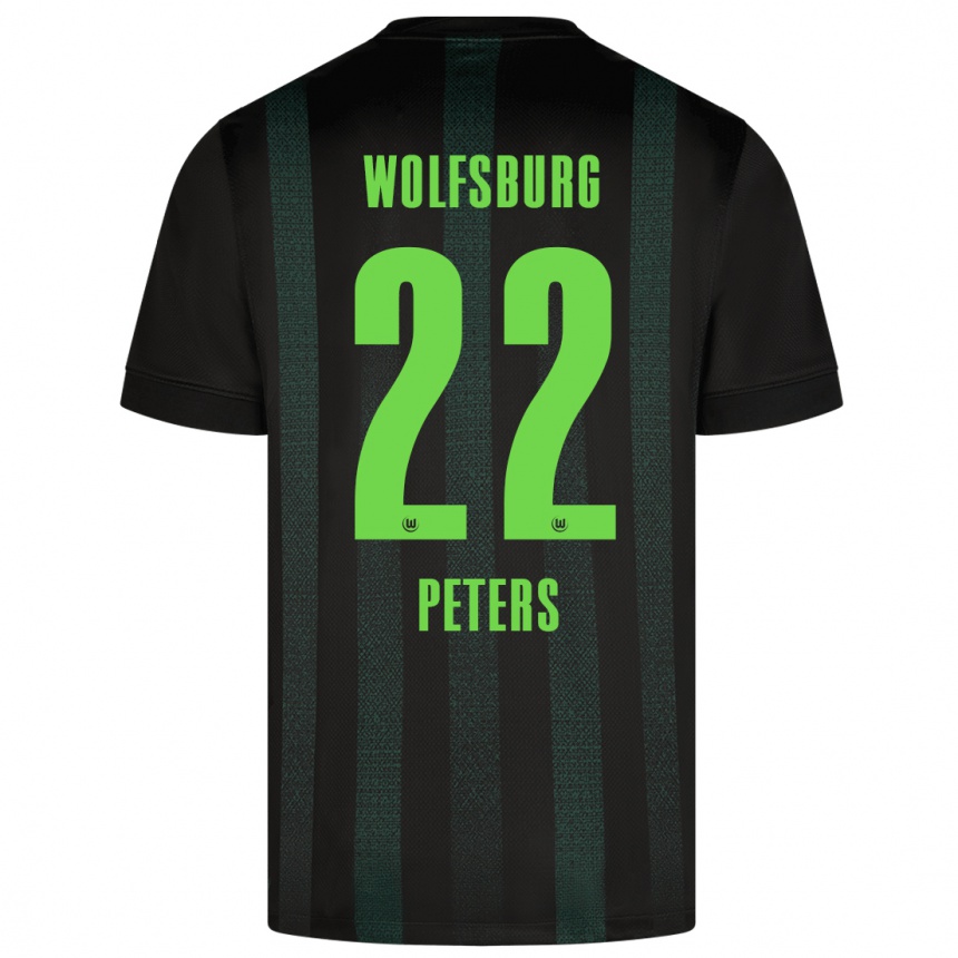 Niño Fútbol Camiseta Laurin Peters #22 Verde Oscuro 2ª Equipación 2024/25 México