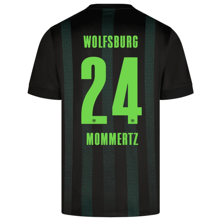 Niño Fútbol Camiseta Benjamin Mommertz #24 Verde Oscuro 2ª Equipación 2024/25 México