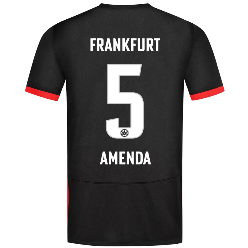 Niño Fútbol Camiseta Aurèle Amenda #5 Negro 2ª Equipación 2024/25 México