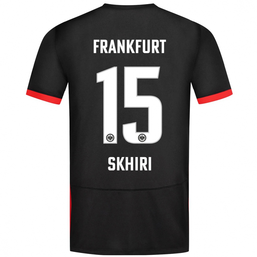 Niño Fútbol Camiseta Ellyes Skhiri #15 Negro 2ª Equipación 2024/25 México