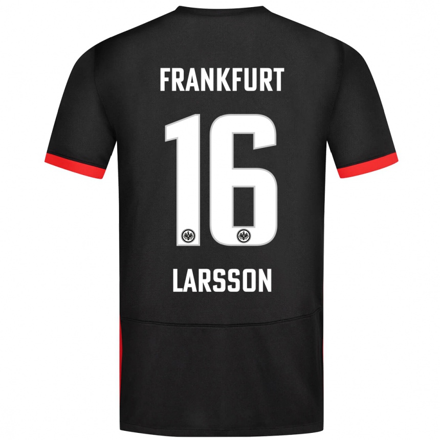 Niño Fútbol Camiseta Hugo Larsson #16 Negro 2ª Equipación 2024/25 México