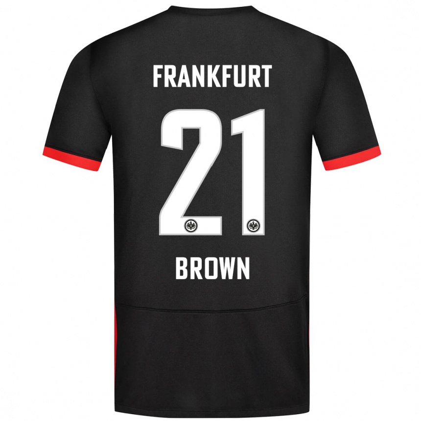 Niño Fútbol Camiseta Nathaniel Brown #21 Negro 2ª Equipación 2024/25 México