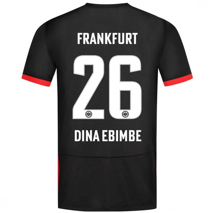 Niño Fútbol Camiseta Junior Dina Ebimbe #26 Negro 2ª Equipación 2024/25 México