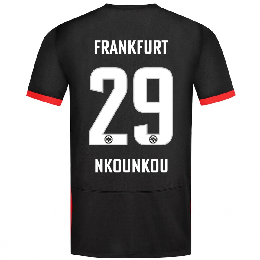 Niño Fútbol Camiseta Niels Nkounkou #29 Negro 2ª Equipación 2024/25 México