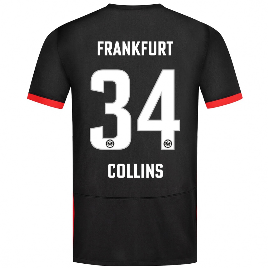 Niño Fútbol Camiseta Nnamdi Collins #34 Negro 2ª Equipación 2024/25 México