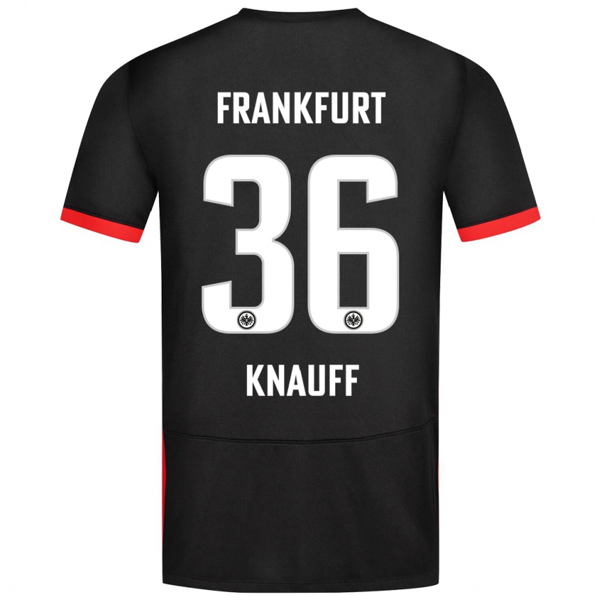 Niño Fútbol Camiseta Ansgar Knauff #36 Negro 2ª Equipación 2024/25 México