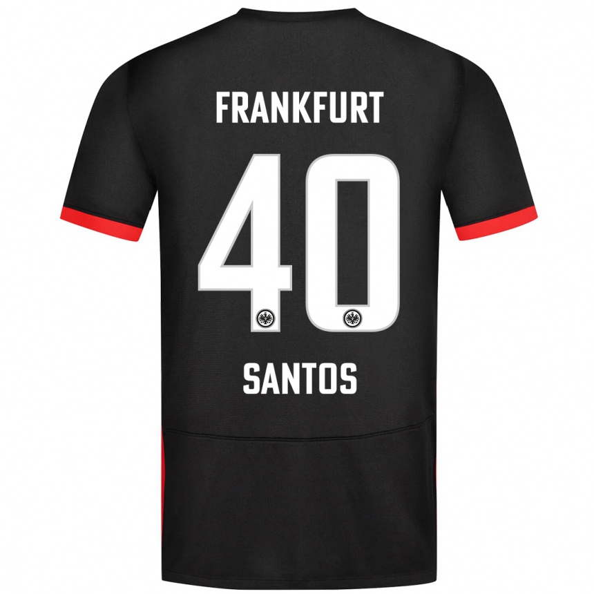 Niño Fútbol Camiseta Kauã Santos #40 Negro 2ª Equipación 2024/25 México