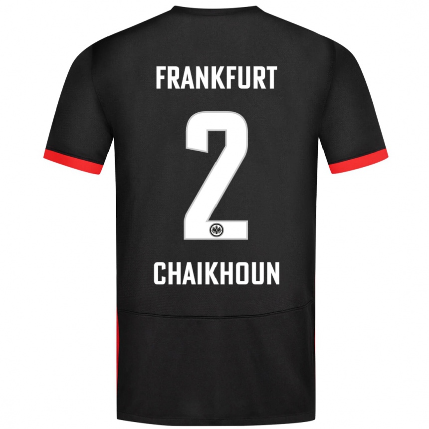 Niño Fútbol Camiseta Ayoub Chaikhoun #2 Negro 2ª Equipación 2024/25 México