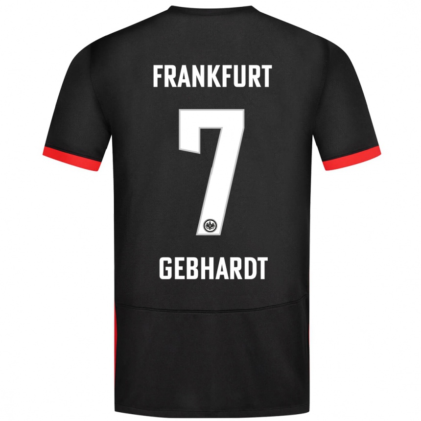 Niño Fútbol Camiseta Luca Gebhardt #7 Negro 2ª Equipación 2024/25 México