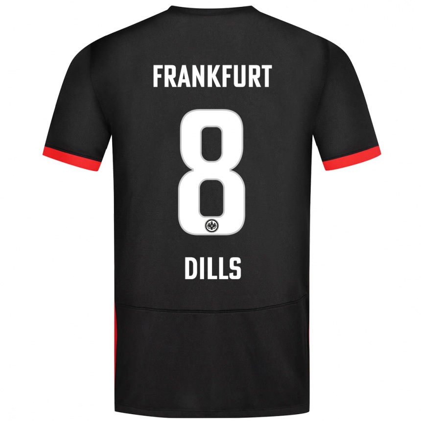 Niño Fútbol Camiseta Marvin Dills #8 Negro 2ª Equipación 2024/25 México