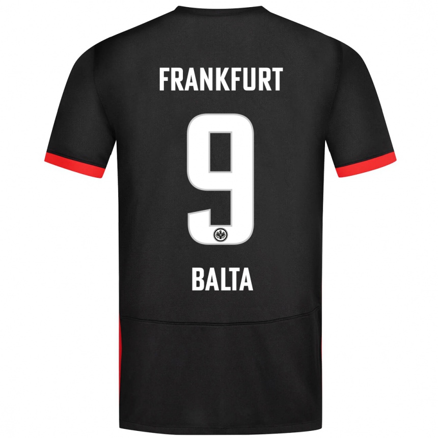 Niño Fútbol Camiseta Sahin Balta #9 Negro 2ª Equipación 2024/25 México