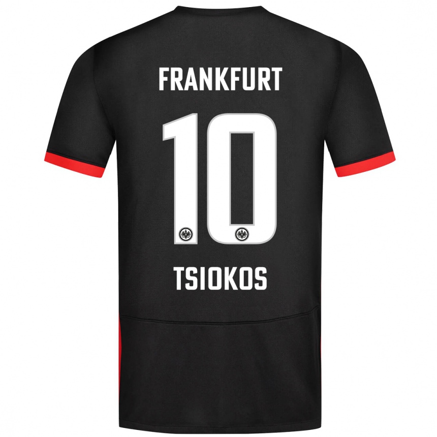 Niño Fútbol Camiseta Leonidas Ilias Tsiokos #10 Negro 2ª Equipación 2024/25 México