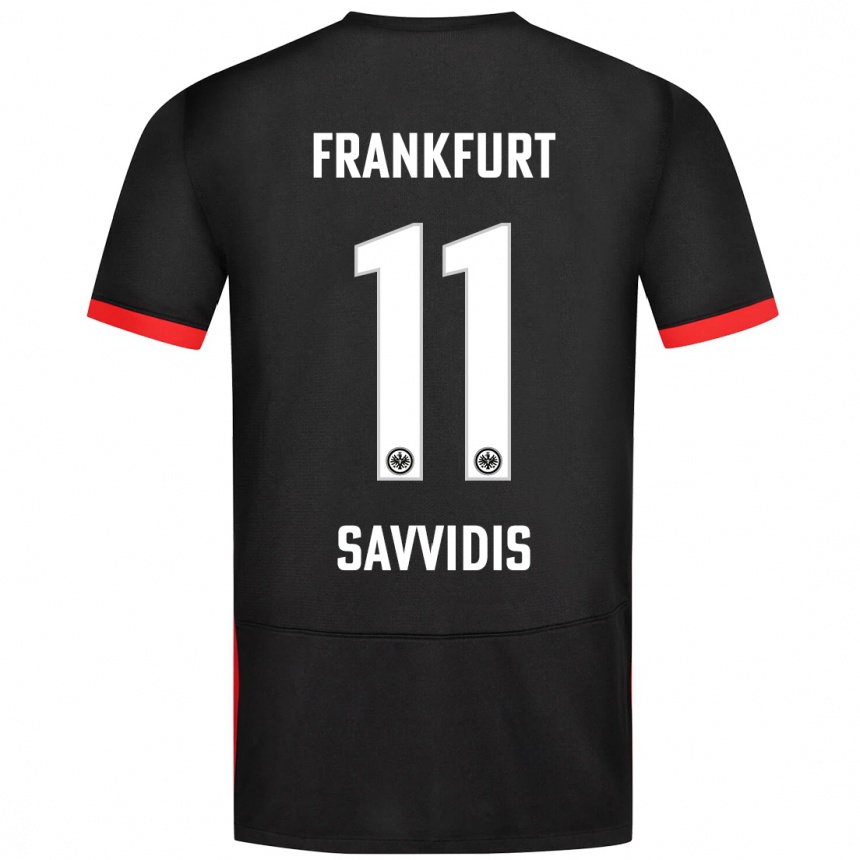 Niño Fútbol Camiseta Rafail Savvidis #11 Negro 2ª Equipación 2024/25 México