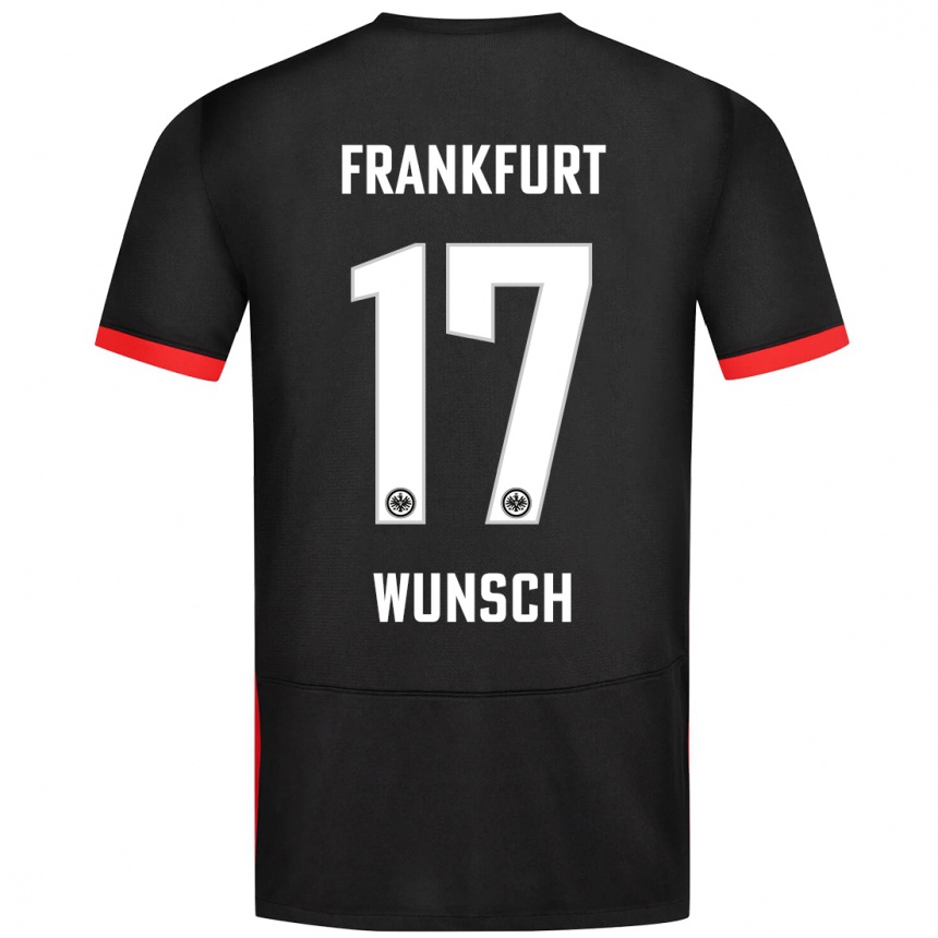 Niño Fútbol Camiseta Paul Wünsch #17 Negro 2ª Equipación 2024/25 México