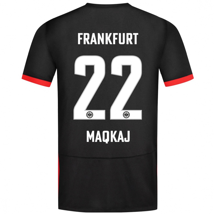 Niño Fútbol Camiseta Dritan Maqkaj #22 Negro 2ª Equipación 2024/25 México