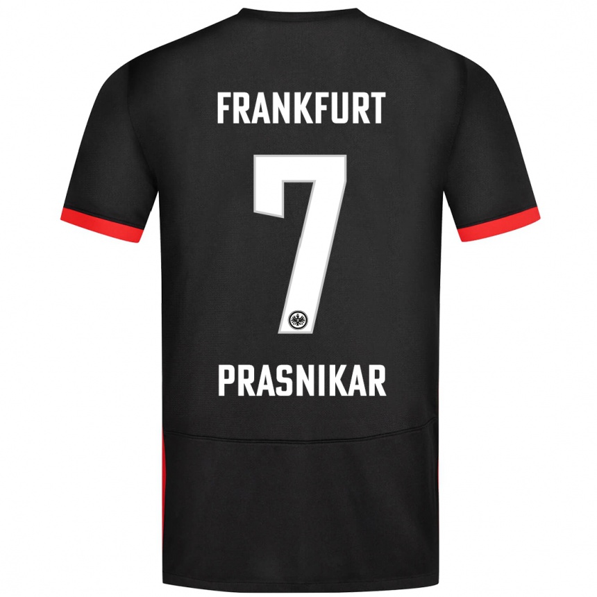 Niño Fútbol Camiseta Lara Prašnikar #7 Negro 2ª Equipación 2024/25 México