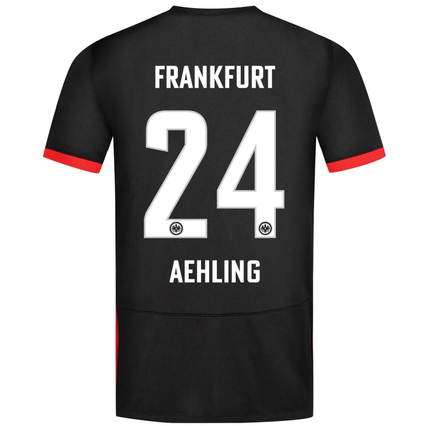 Niño Fútbol Camiseta Anna Aehling #24 Negro 2ª Equipación 2024/25 México