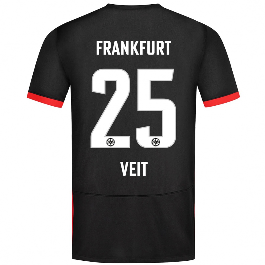 Niño Fútbol Camiseta Jella Veit #25 Negro 2ª Equipación 2024/25 México