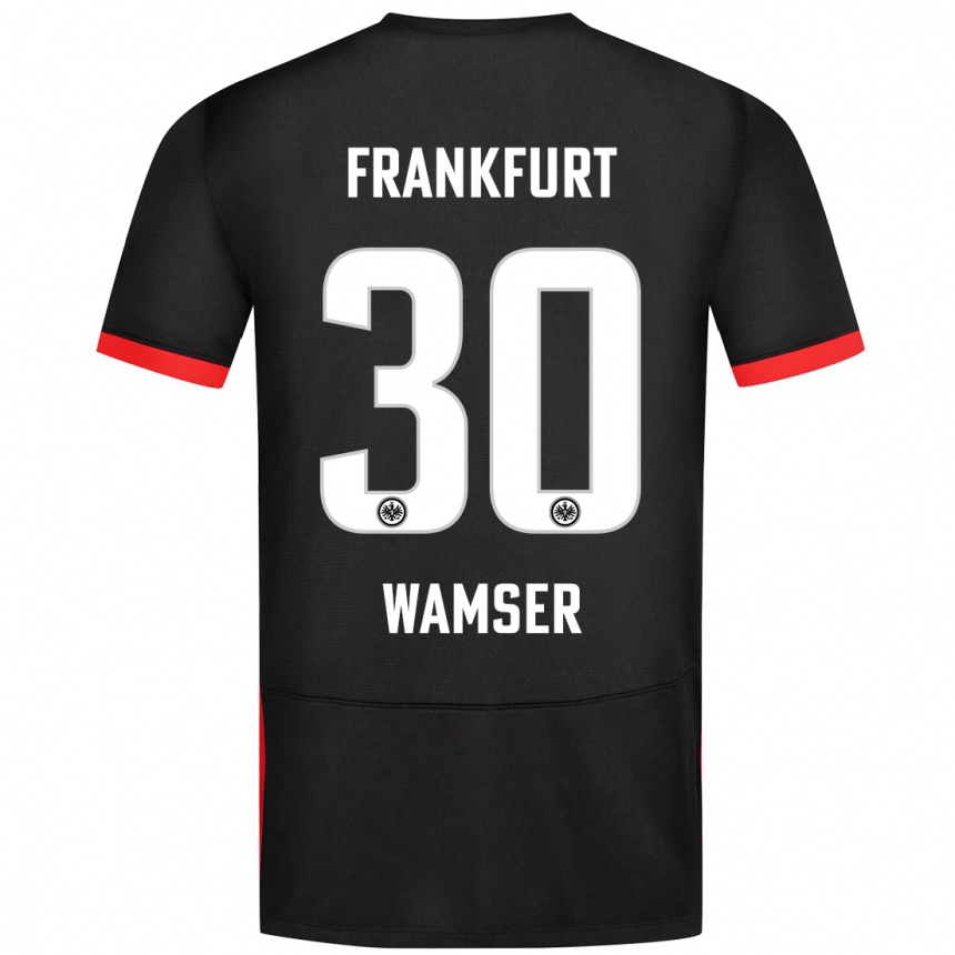 Niño Fútbol Camiseta Carlotta Wamser #30 Negro 2ª Equipación 2024/25 México