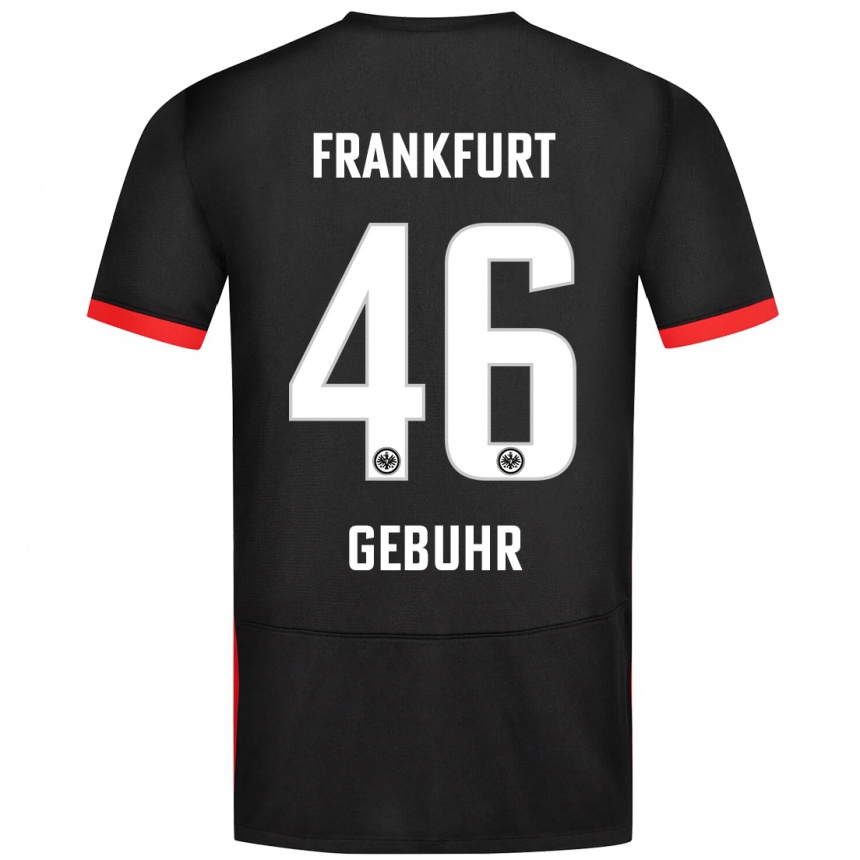 Niño Fútbol Camiseta Dario Gebuhr #46 Negro 2ª Equipación 2024/25 México