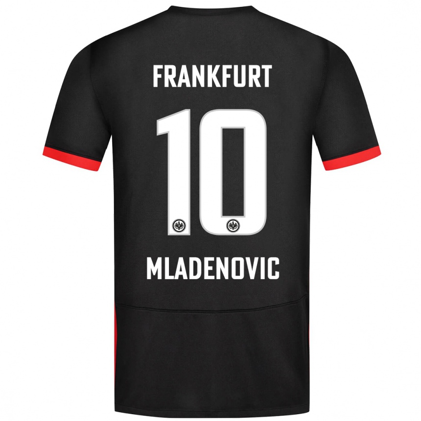 Niño Fútbol Camiseta Marko Mladenovic #10 Negro 2ª Equipación 2024/25 México