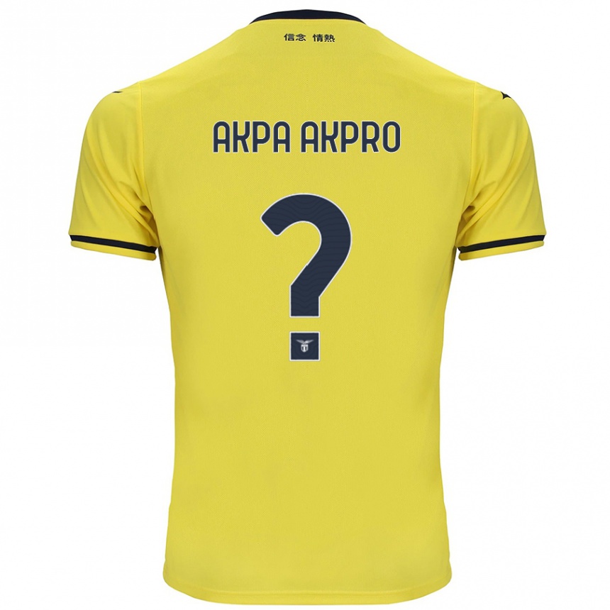 Niño Fútbol Camiseta Jean-Daniel Akpa Akpro #0 Amarillo 2ª Equipación 2024/25 México