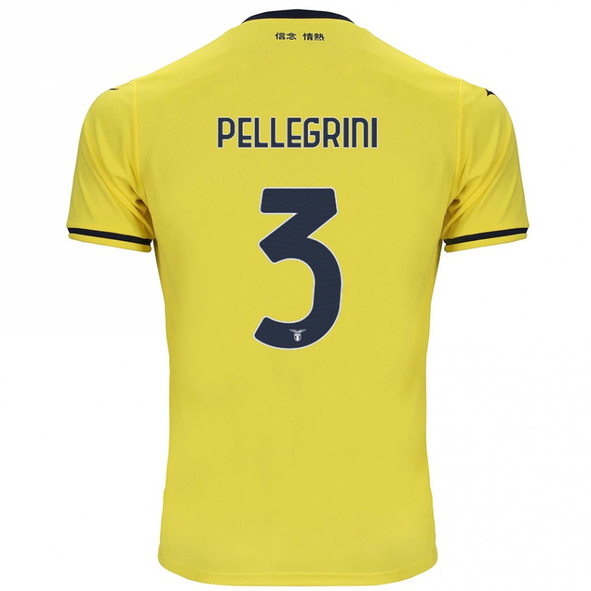 Niño Fútbol Camiseta Luca Pellegrini #3 Amarillo 2ª Equipación 2024/25 México