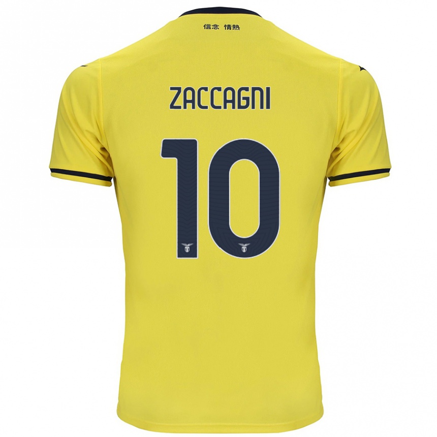 Niño Fútbol Camiseta Mattia Zaccagni #10 Amarillo 2ª Equipación 2024/25 México