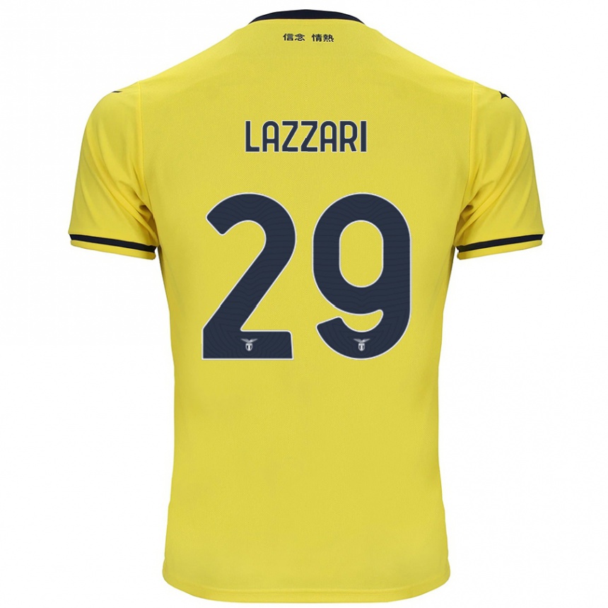 Niño Fútbol Camiseta Manuel Lazzari #29 Amarillo 2ª Equipación 2024/25 México