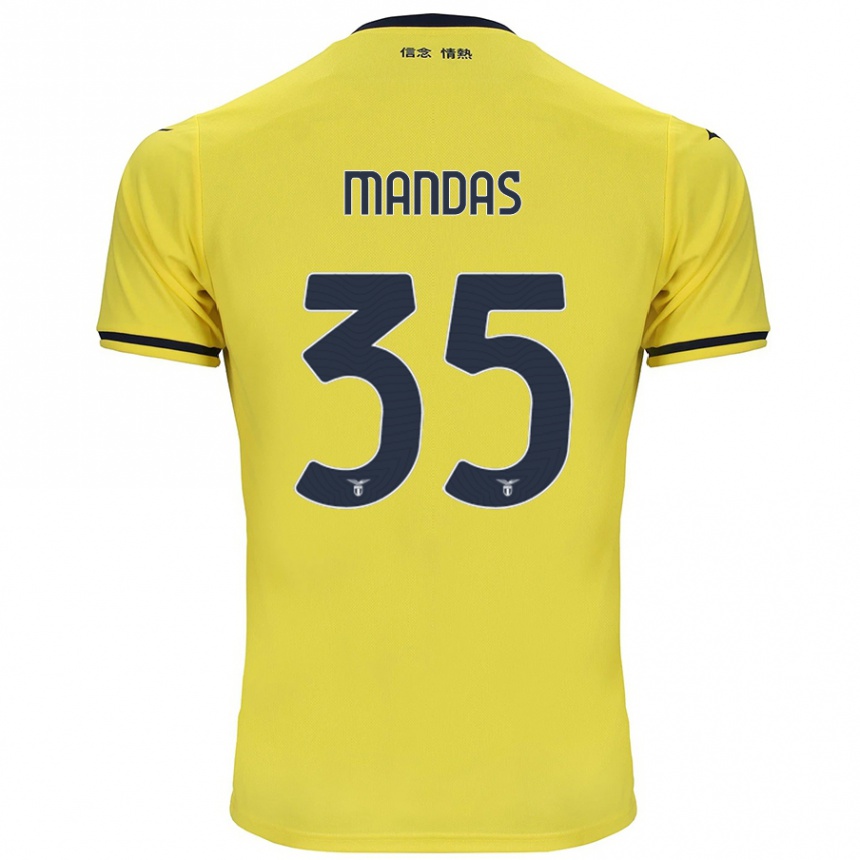 Niño Fútbol Camiseta Christos Mandas #35 Amarillo 2ª Equipación 2024/25 México