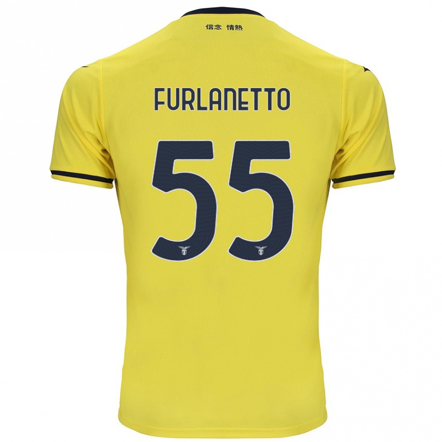 Niño Fútbol Camiseta Alessio Furlanetto #55 Amarillo 2ª Equipación 2024/25 México