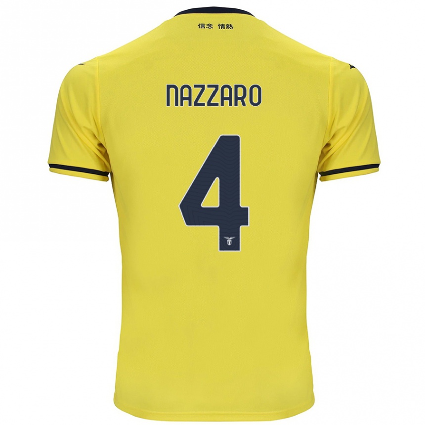 Niño Fútbol Camiseta Marco Nazzaro #4 Amarillo 2ª Equipación 2024/25 México