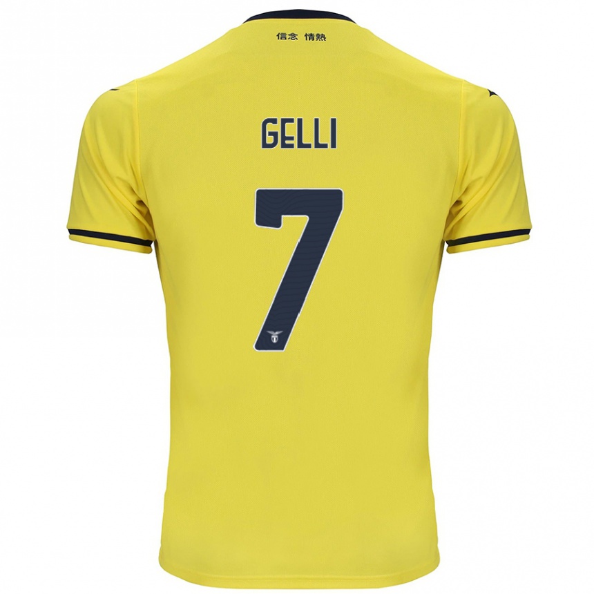 Niño Fútbol Camiseta Valerio Gelli #7 Amarillo 2ª Equipación 2024/25 México