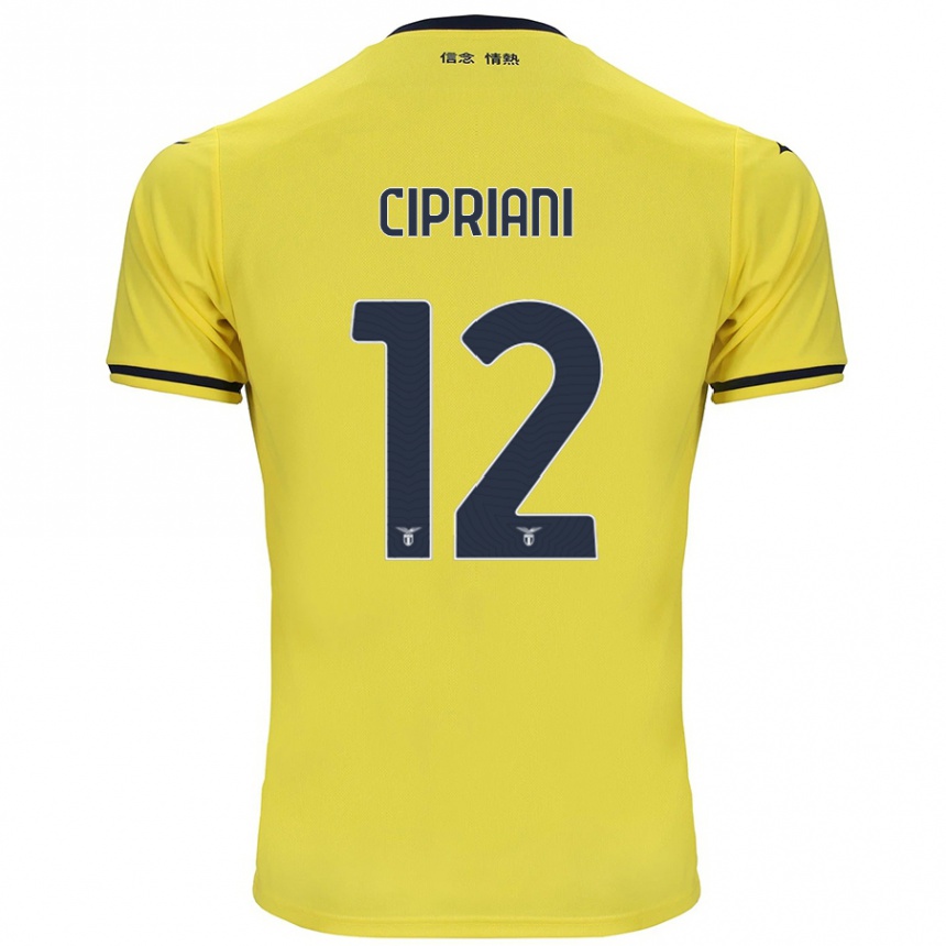 Niño Fútbol Camiseta Alessio Cipriani #12 Amarillo 2ª Equipación 2024/25 México