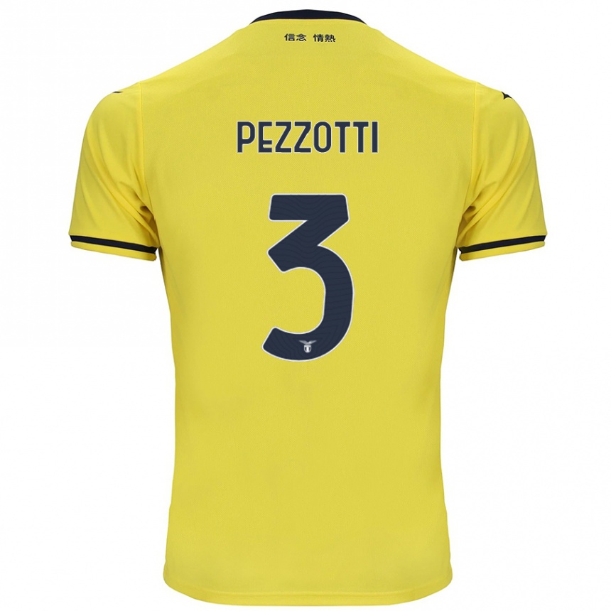 Niño Fútbol Camiseta Arianna Pezzotti #3 Amarillo 2ª Equipación 2024/25 México