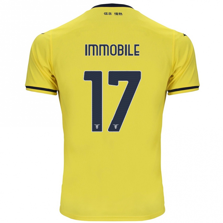 Niño Fútbol Camiseta Ciro Immobile #17 Amarillo 2ª Equipación 2024/25 México