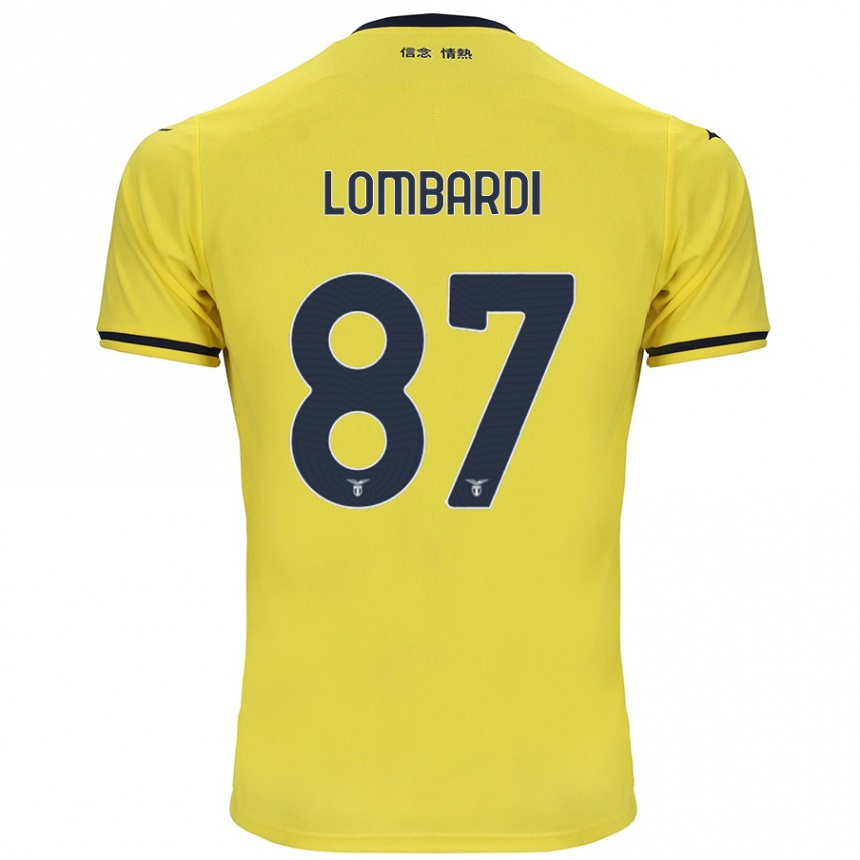 Niño Fútbol Camiseta Cristiano Lombardi #87 Amarillo 2ª Equipación 2024/25 México