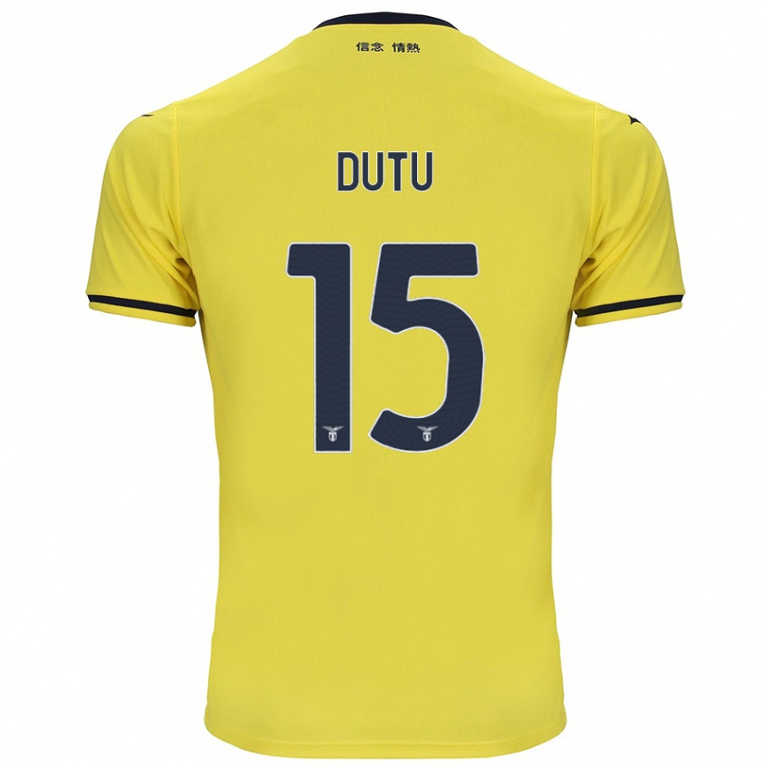 Niño Fútbol Camiseta Matteo Dutu #15 Amarillo 2ª Equipación 2024/25 México