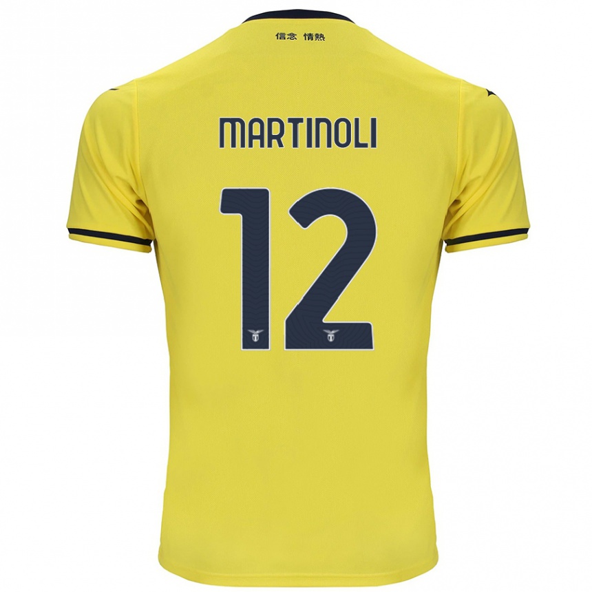 Niño Fútbol Camiseta Elettra Martinoli #12 Amarillo 2ª Equipación 2024/25 México